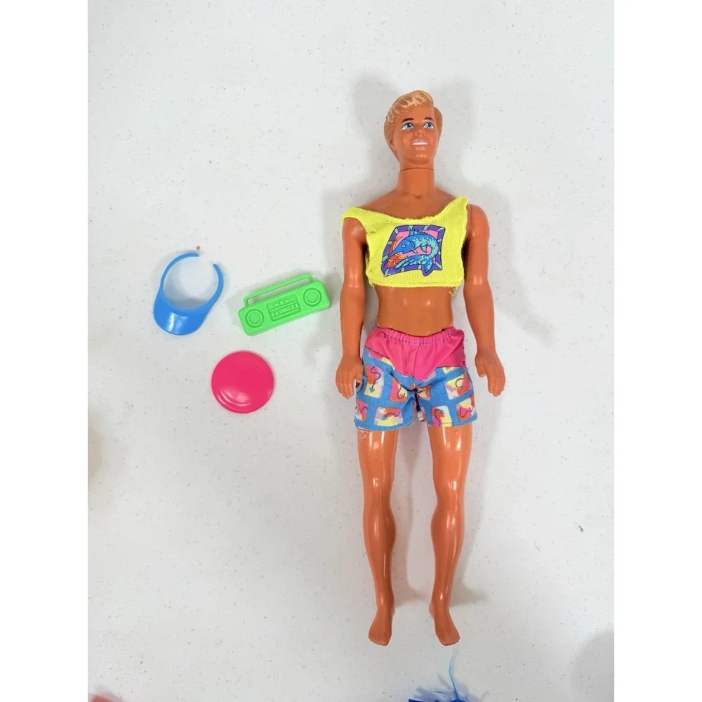 Hawaiian Fun Barbie Ken And Jazzy Summer Vintage Doll Lot Damage Read